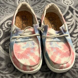 Hey Dude Kids Pastel Tie-Dye Moccasins